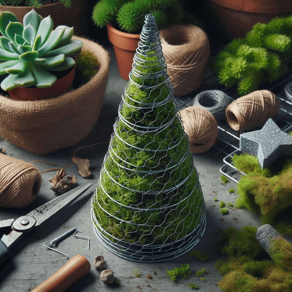 how to make a Succulent Christmas Tree